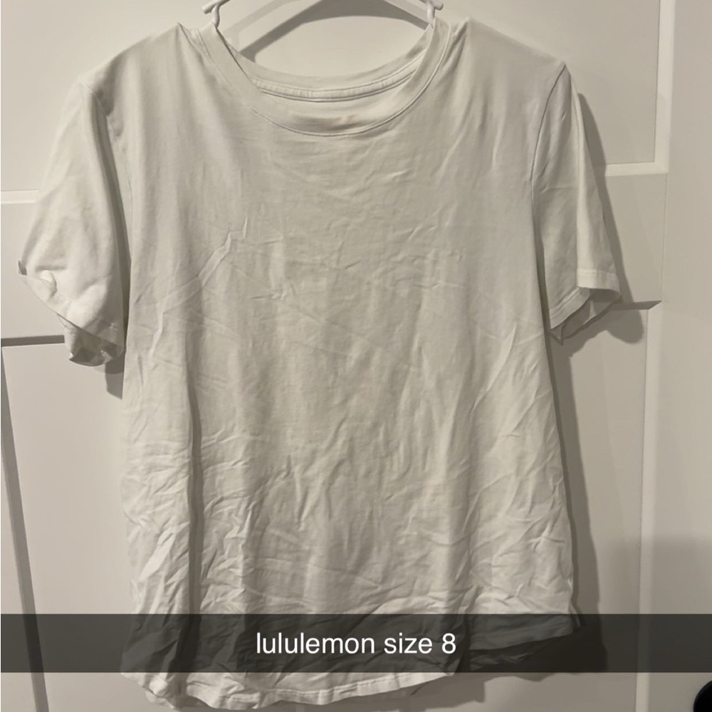 lululemon athletica Cream Short Sleeve Tee